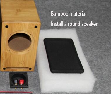 Speaker Empty Shell Box 3 Inch Amplifier Speaker Case Diy Audio Small HIFI Audio Wooden Bamboo Car Speaker Chassis House 1pcs