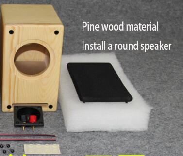 Speaker Empty Shell Box 3 Inch Amplifier Speaker Case Diy Audio Small HIFI Audio Wooden Bamboo Car Speaker Chassis House 1pcs