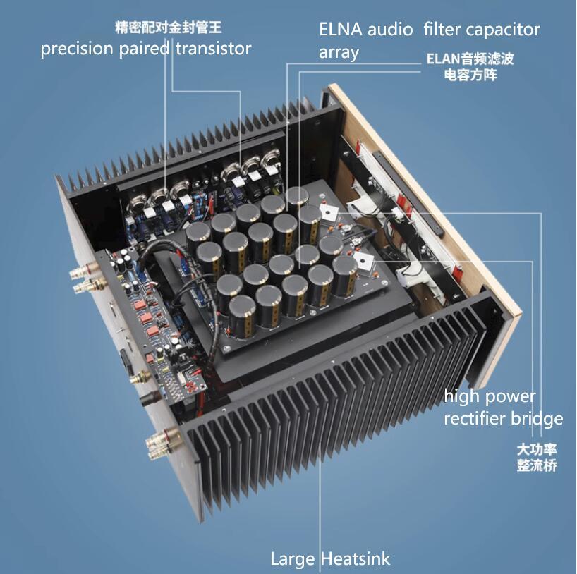 A-45 pure class A HiFi Fully balanced high-power 45W+45W stereo audio power amplifier