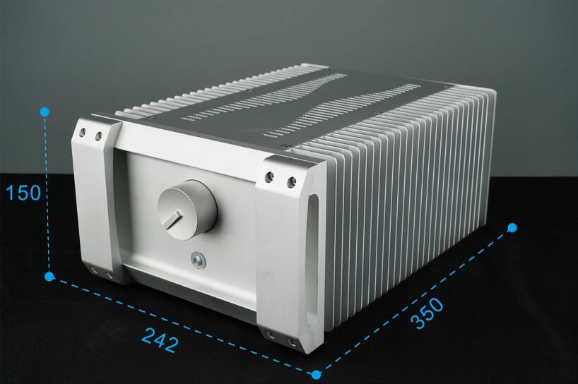 Nbz20 Full Aluminum Amp Enclosure Amplifier Chassis PSU DIY Case both sides heatsink