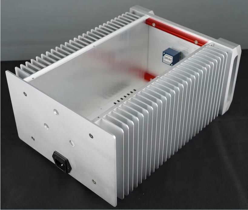 Nbz20 Full Aluminum Amp Enclosure Amplifier Chassis PSU DIY Case both sides heatsink