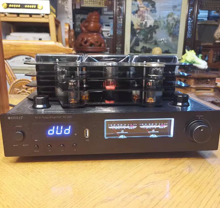 Remote control Hifi High Fidelity vacuum tube amplifier Bluetooth 5.0 Lossless Decoding home vu meter Fiber Coaxial input amp