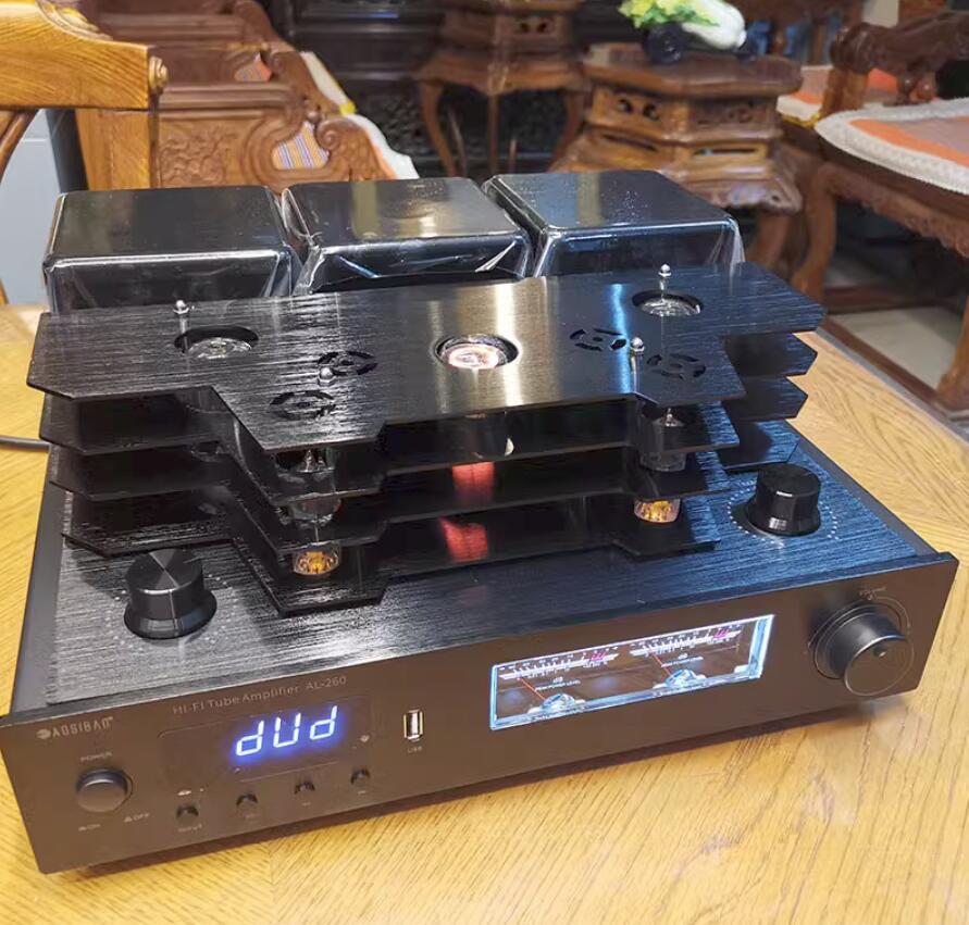 Remote control Hifi High Fidelity vacuum tube amplifier Bluetooth 5.0 Lossless Decoding home vu meter Fiber Coaxial input amp