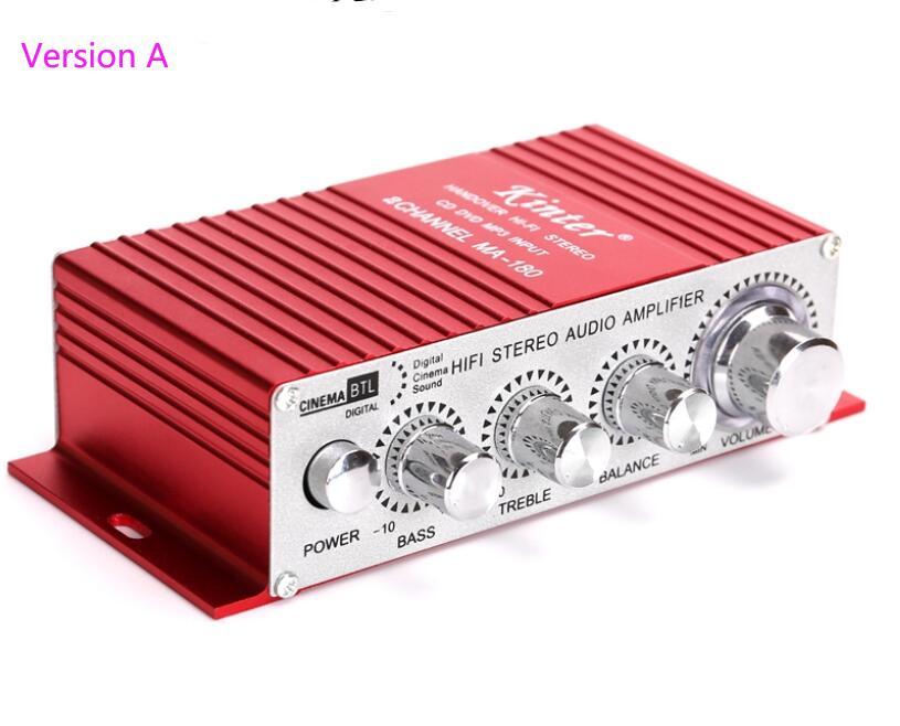 MA-180 Hi-Fi Mini USB 12V Auto Car Power Amplifier Stereo Sound Mode Audio Music Player with Remote Support MP3 / VCD / DVD