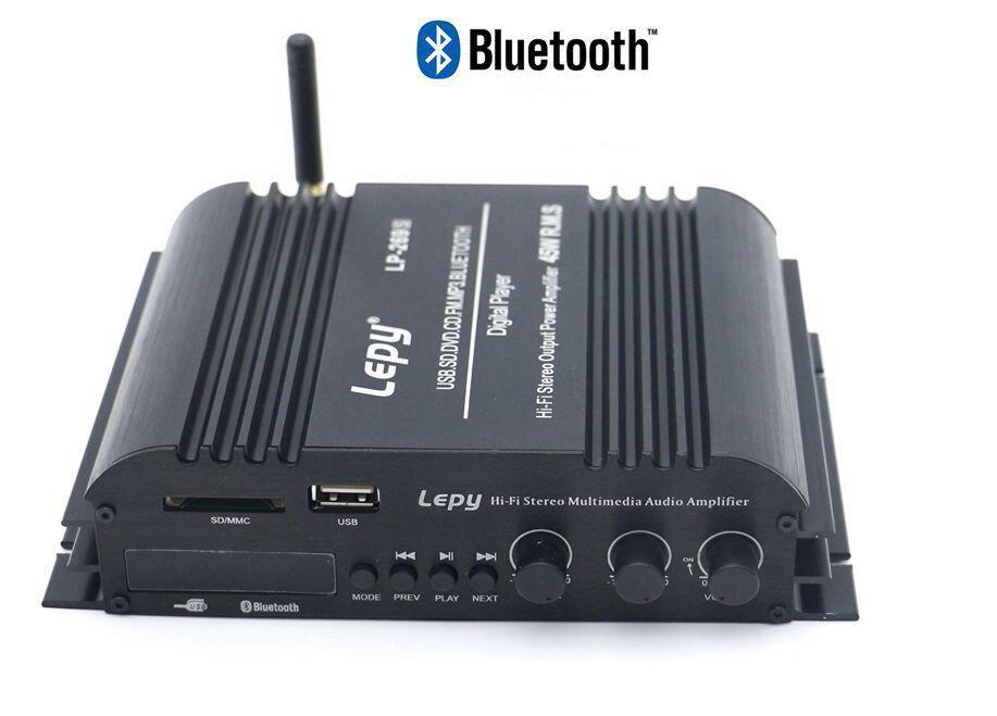 Lepy LP-269S 4 Channel Hifi Bluetooth Amplifier 3.5mm AUX USB SD FM Digital Stereo Amp For Car Home Computer