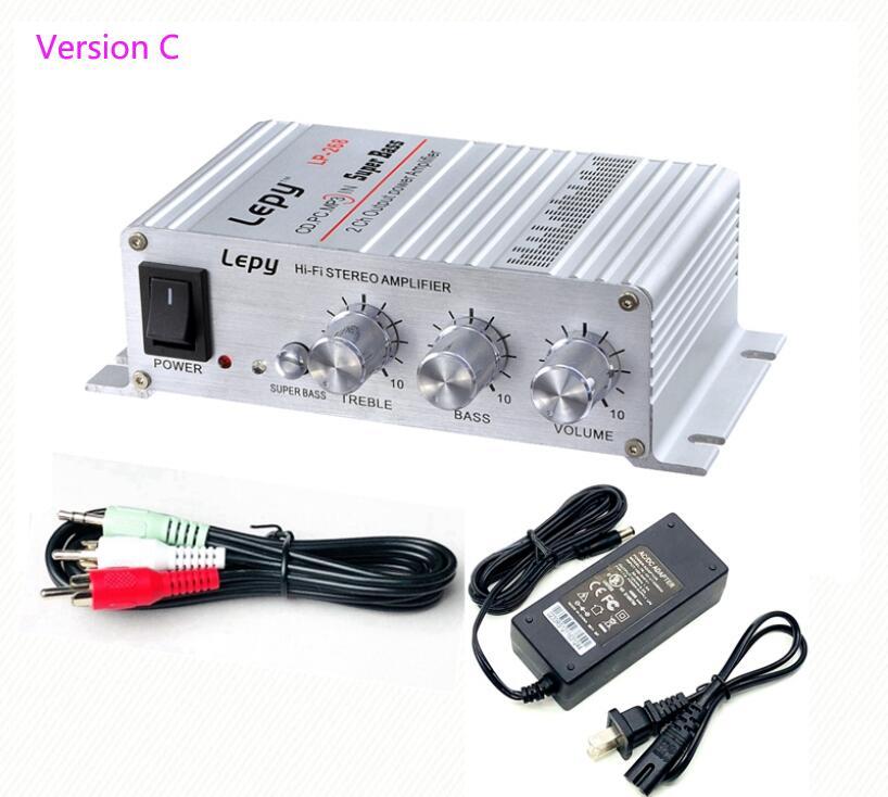 LP-268 Lepy Digital Player Car Power Amplifier MINI Hi-Fi Stereo Subwoofer Home Audio AMP 2-Channel 20W RMS CD/PC/MP3 Super Bass