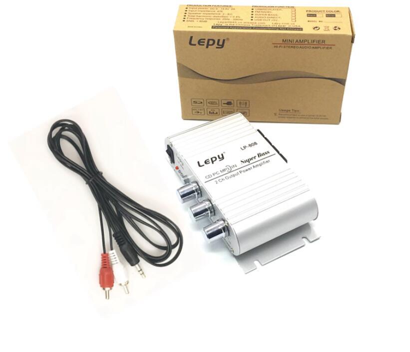LP-808 Lepy MINI Car Power Amplifier Digital Player Hi-Fi Stereo CD MP3 MP4 PC Speaker Motorcycle Home Super BASS 2-CH Audio AMP