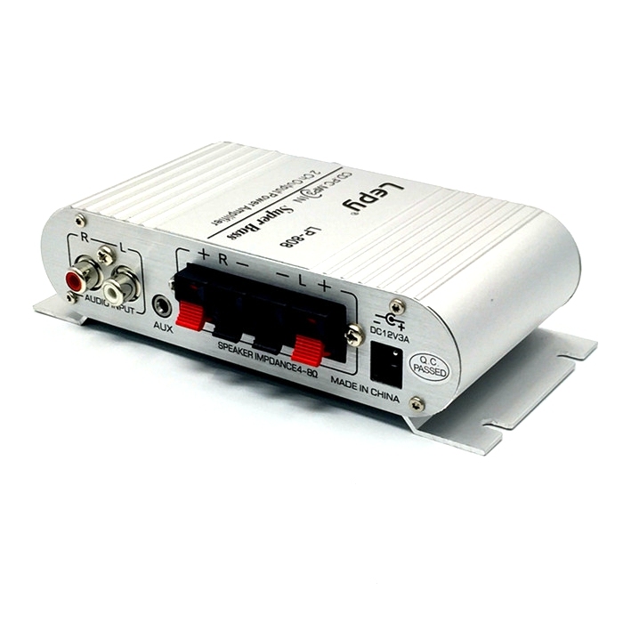 LP-808 Lepy MINI Car Power Amplifier Digital Player Hi-Fi Stereo CD MP3 MP4 PC Speaker Motorcycle Home Super BASS 2-CH Audio AMP