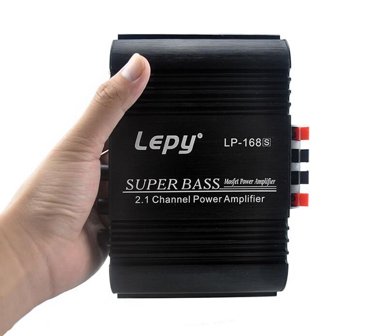 Lepy LP-168S 12V Power Subwoofer With AUX Function 2.1 Channel Auto Audio Car Amplifier Bass Output HiFi Stereo Sound LoudSpeake