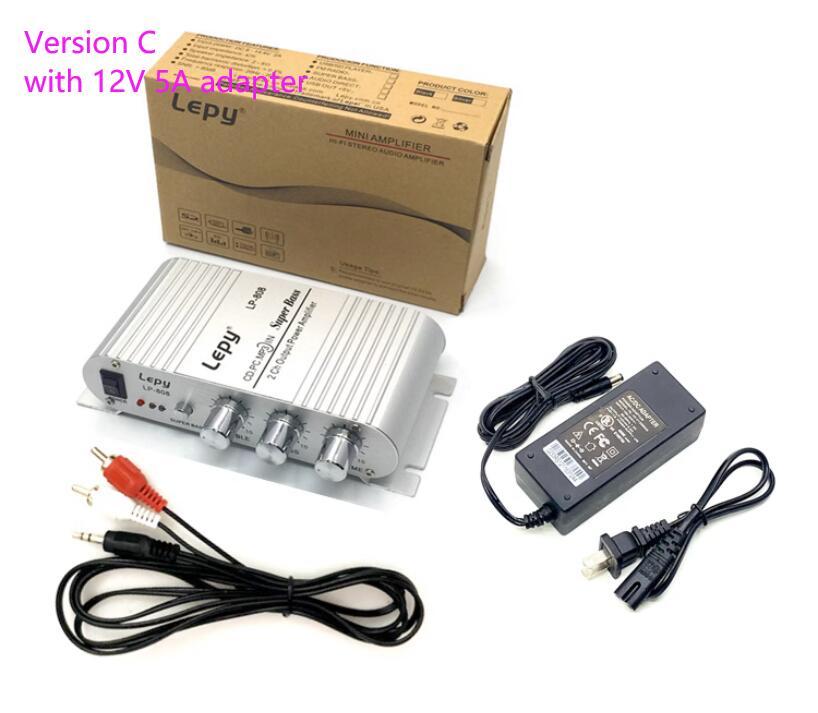LP-808 Lepy MINI Car Power Amplifier Digital Player Hi-Fi Stereo CD MP3 MP4 PC Speaker Motorcycle Home Super BASS 2-CH Audio AMP
