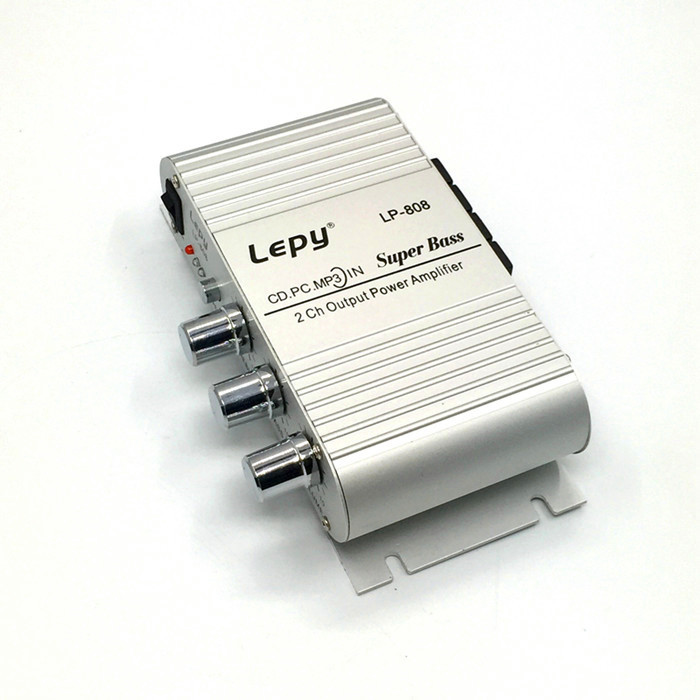 LP-808 Lepy MINI Car Power Amplifier Digital Player Hi-Fi Stereo CD MP3 MP4 PC Speaker Motorcycle Home Super BASS 2-CH Audio AMP