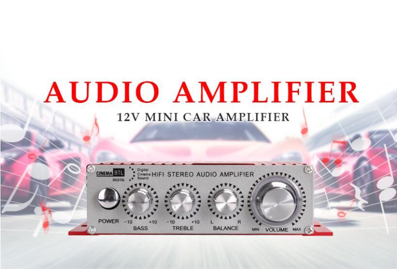 MA-180 Hi-Fi Mini USB 12V Auto Car Power Amplifier Stereo Sound Mode Audio Music Player with Remote Support MP3 / VCD / DVD