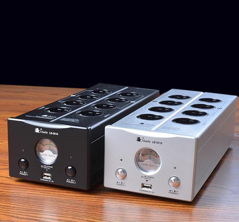 Latest LB-5610 DUAL CHANNEL HIGH GRADE POWER FILTER EU Hi-Fi AV POWER PLANT WITH USB 5V European standard power socket