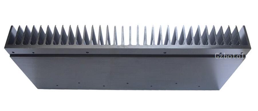 Extra Large Class A HIFI Power Amplifier Special Aluminum Radiator Blackened Brushed heatsink have opened Hole 400 * 50 * 174mm