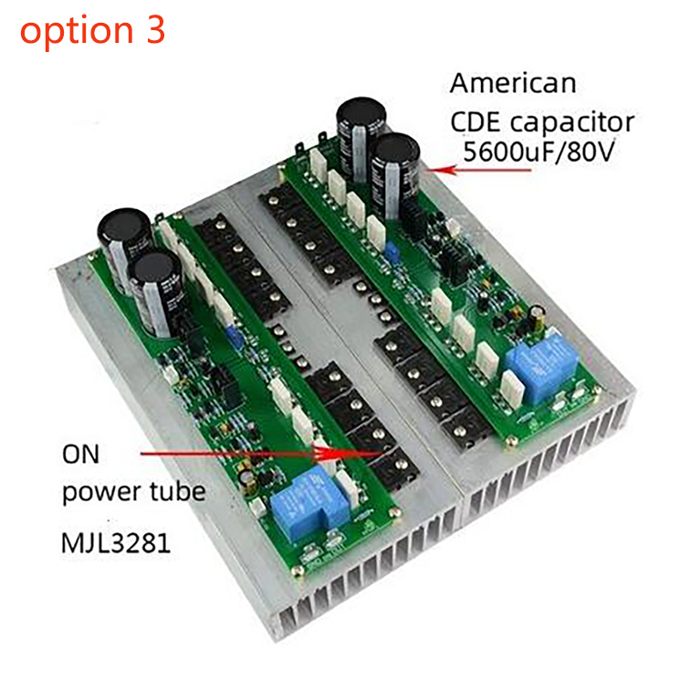 1 pair PR800 high-speed Class A, Class B stage HIFI 1000W high-power field-effect transistor power amplifier board with heatsink