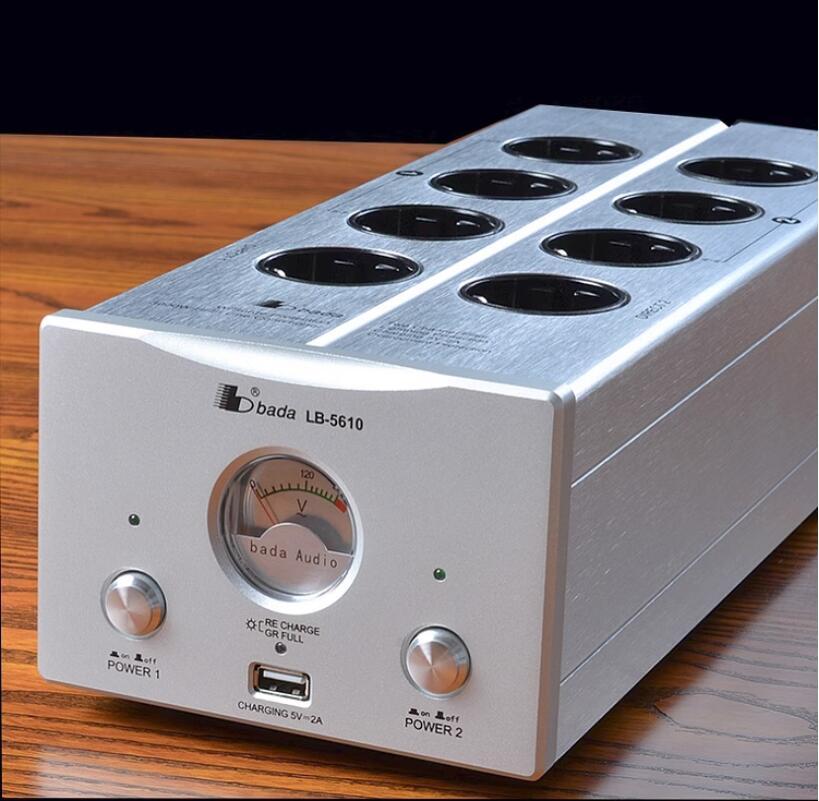 Latest LB-5610 DUAL CHANNEL HIGH GRADE POWER FILTER EU Hi-Fi AV POWER PLANT WITH USB 5V European standard power socket