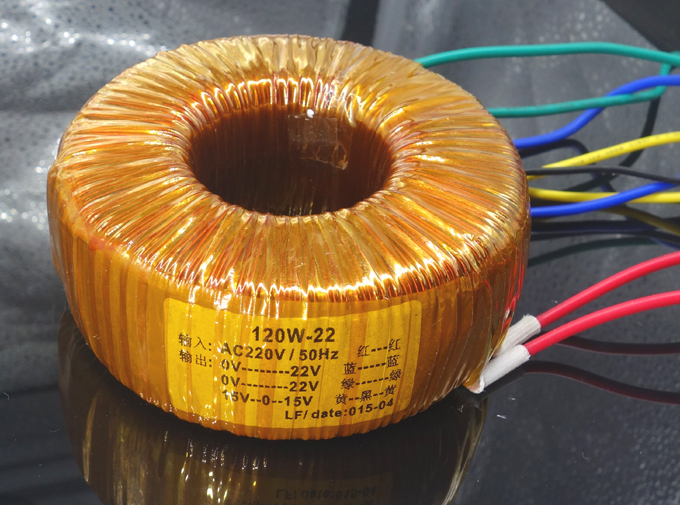 120W A core without break point Enamelled copper wire winding toroidal transformer dual 18V dual 22V optional
