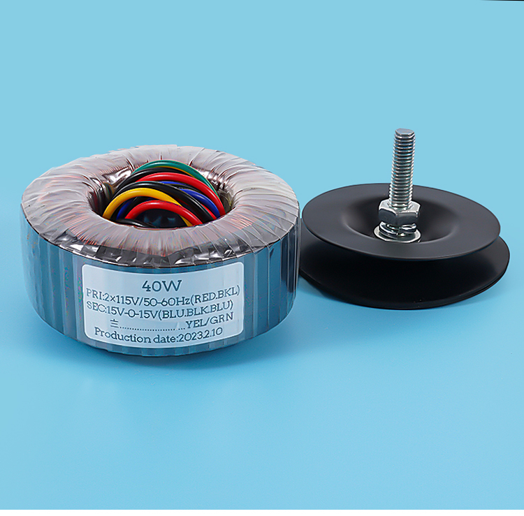 40W A-grade core non breakpoint steel sheet pure copper Toroidal Transformer dual 15V and dual 18V options