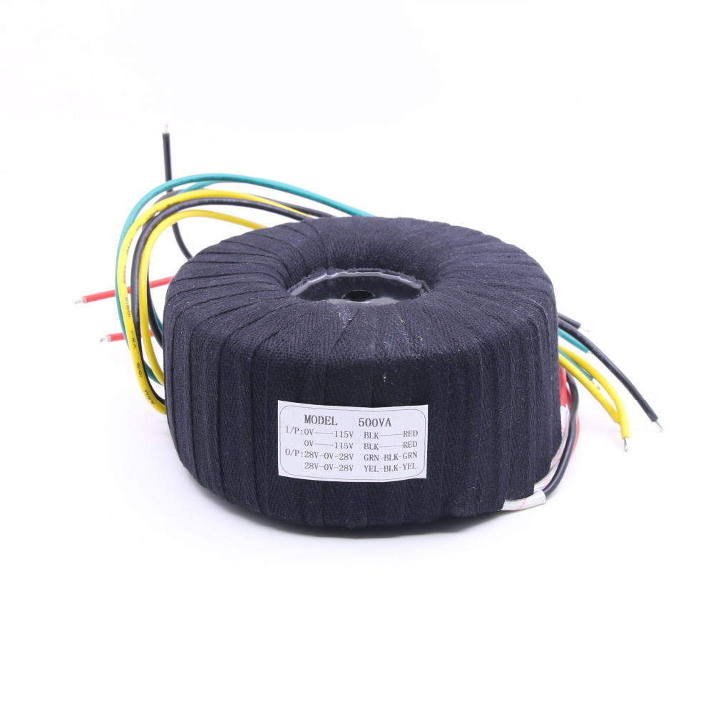 500W Black Cloth Toroid Transformer For NAP200 Amplifier 28V-0-28V 28V-0-28V Audio Power Transformer