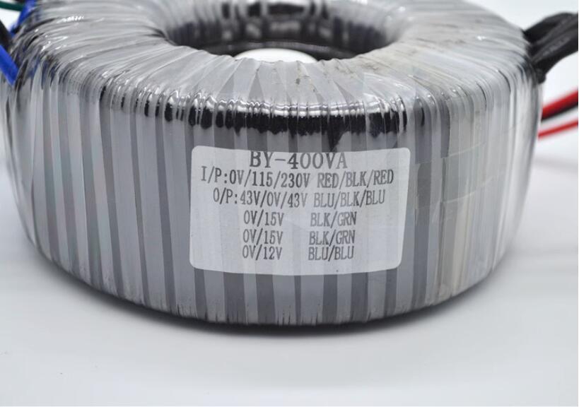 400W HiFi Audio Power Toroidal Transformer Output 43V-0-43V  0-12V 0-15V 0-15V Pure copper wire winding