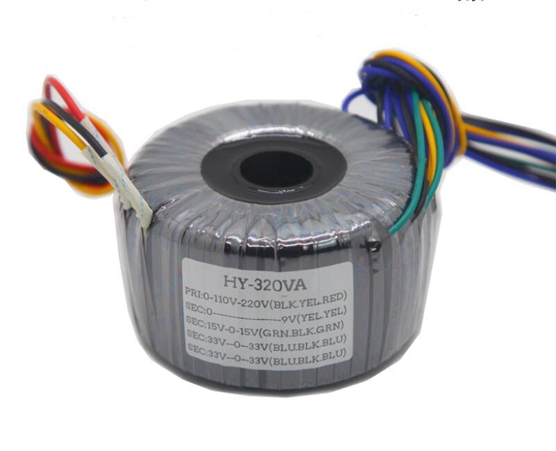 320W HiFi Audio Power Transformer Output 40V-0-40V 0-9V 0-12V 0-15V 0-15V Pure copper wire winding