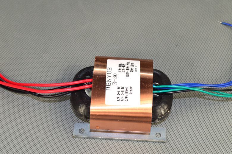 R30 40W R Core Pure Copper Transformer Output: Dual 0-15V 0-55V Tube Preamplifier Audio PSU