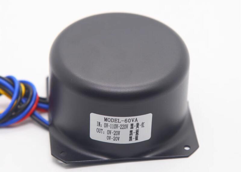 60W HiFi Audio Power Shielded Encapsulated Toroidal Transformer Output 0-20V 0-20V Pure copper wire winding