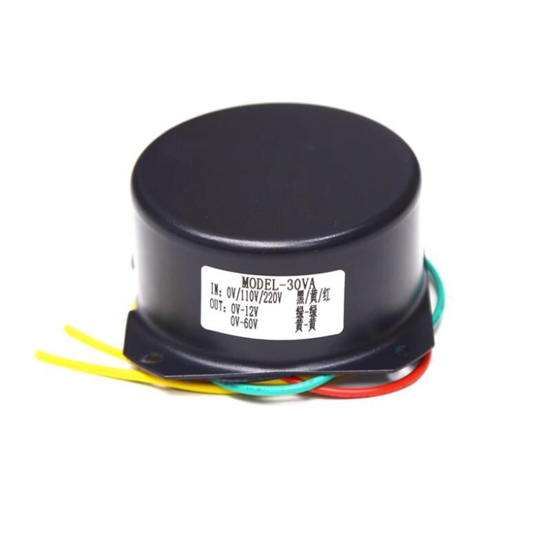 30W HiFi Audio Power Shielded Encapsulated Toroidal Transformer Output 0-60V 0-12V Pure copper wire winding