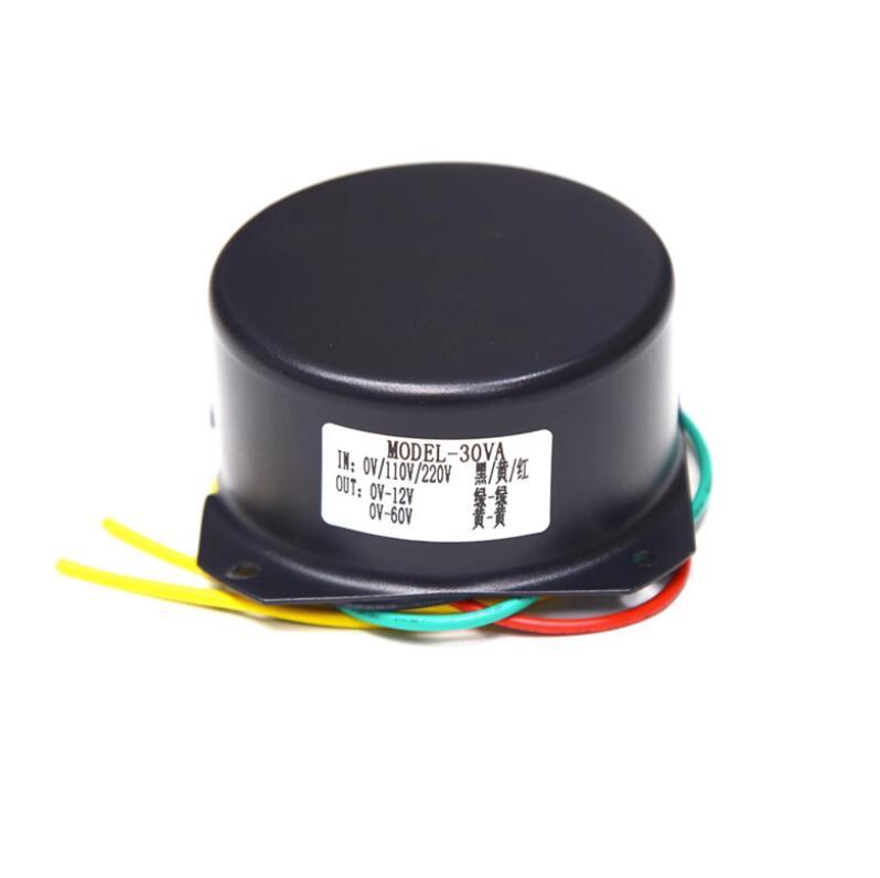 30W HiFi Audio Power Shielded Encapsulated Toroidal Transformer Output 0-60V 0-12V Pure copper wire winding