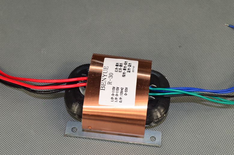 R30 40W R Core Pure Copper Transformer Output: Dual 0-15V 0-55V Tube Preamplifier Audio PSU