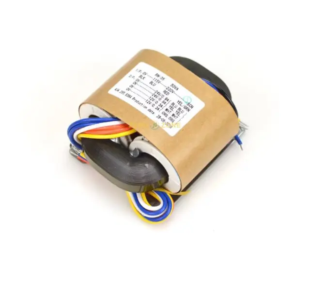 50W R type Oxygen free copper Power Transformer 50VA dual24V+dual 12V