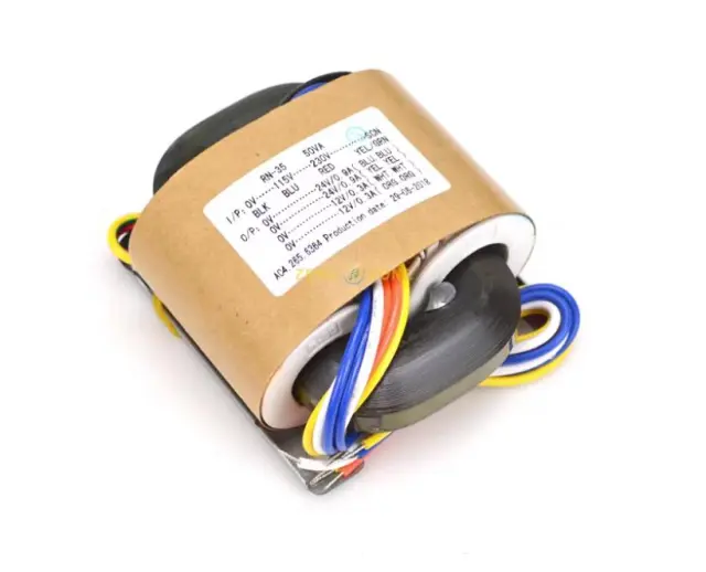 50W R type Oxygen free copper Power Transformer 50VA dual24V+dual 12V
