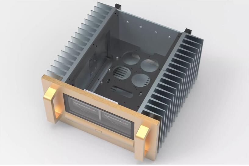 ACCUPHASE A75 Full Aluminum Enclosure Both Sides Heatsink / Power Amplifier Chassis DIY New Class A Amplifier Case