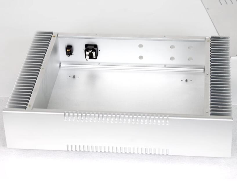 WA163 Full Aluminum Enclosure Both Sides Heatsink / Power Amplifier Chassis DIY New Class A Amplifier Case