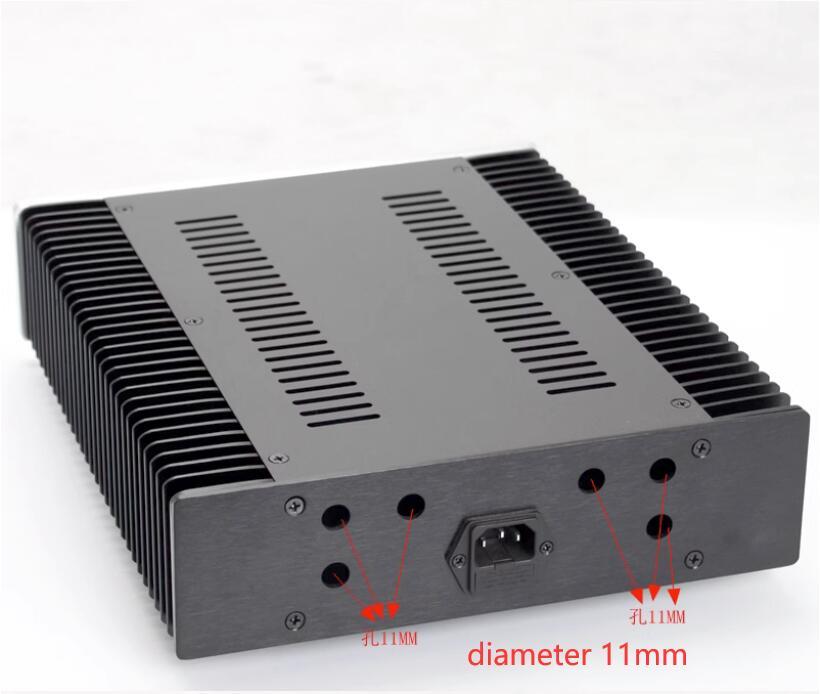 CJ-159 Full Aluminum Enclosure Both Sides Heatsink / Power Amplifier Chassis DIY New Class A Amplifier Case