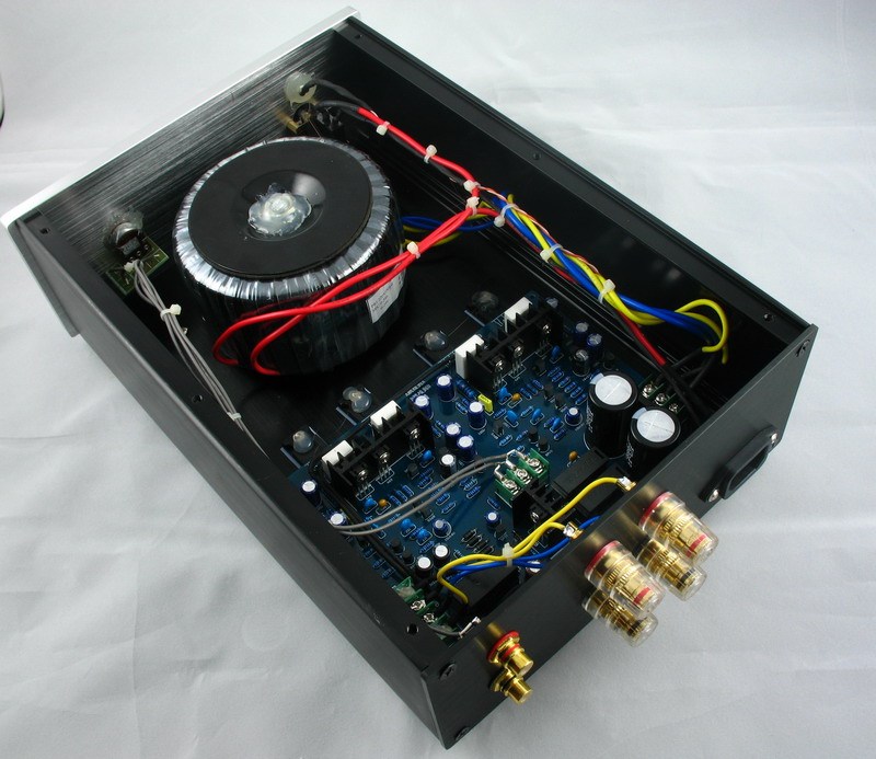 MX100 HIFI stereo Ultra low distortion discrete audio power Analog amplifier With speaker protection