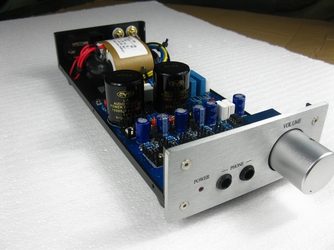 E-01 HiFI Audio stereo headphone amplifier BD139 BD140 transistor  ALPS27 Potentiometer Reference Lehmann circuit