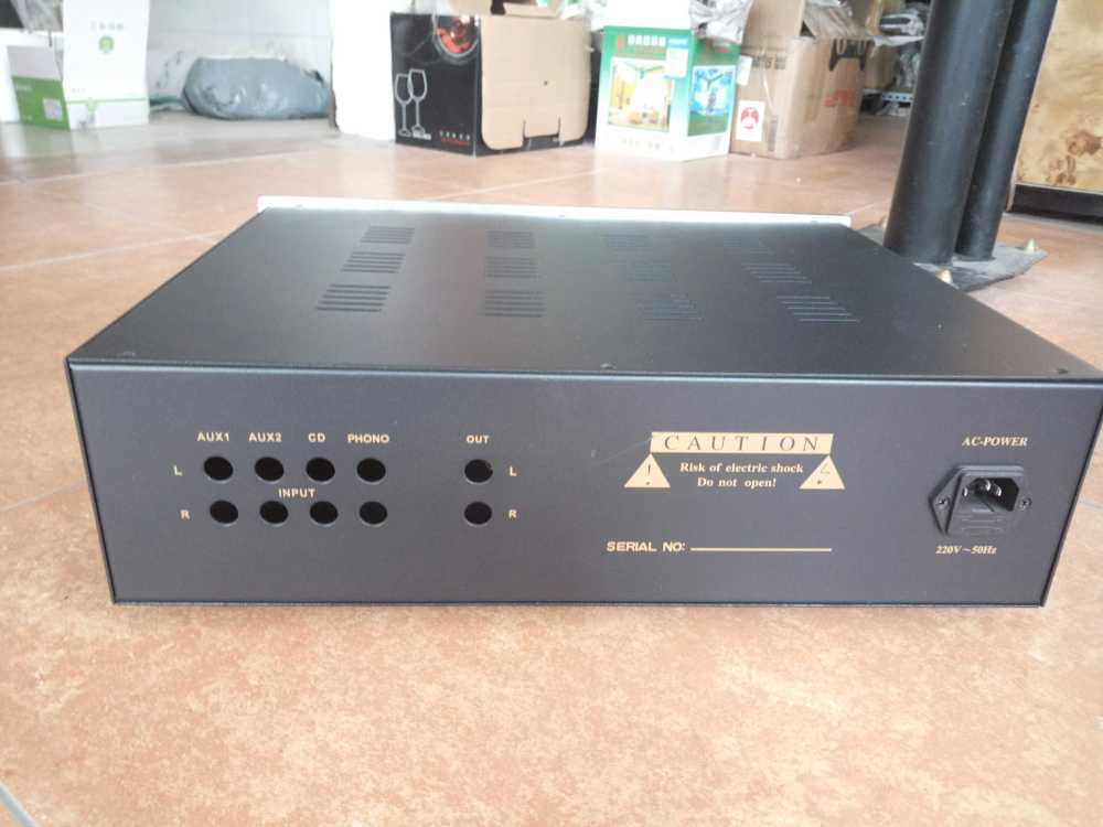 M77 preamplifier Cabinet tube amp DIY aluminum panel Iron body chassis 410x110x330mm