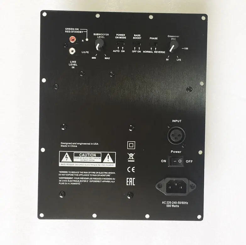 200W Class D high-power output amplifier board 10 inch/12 inch active