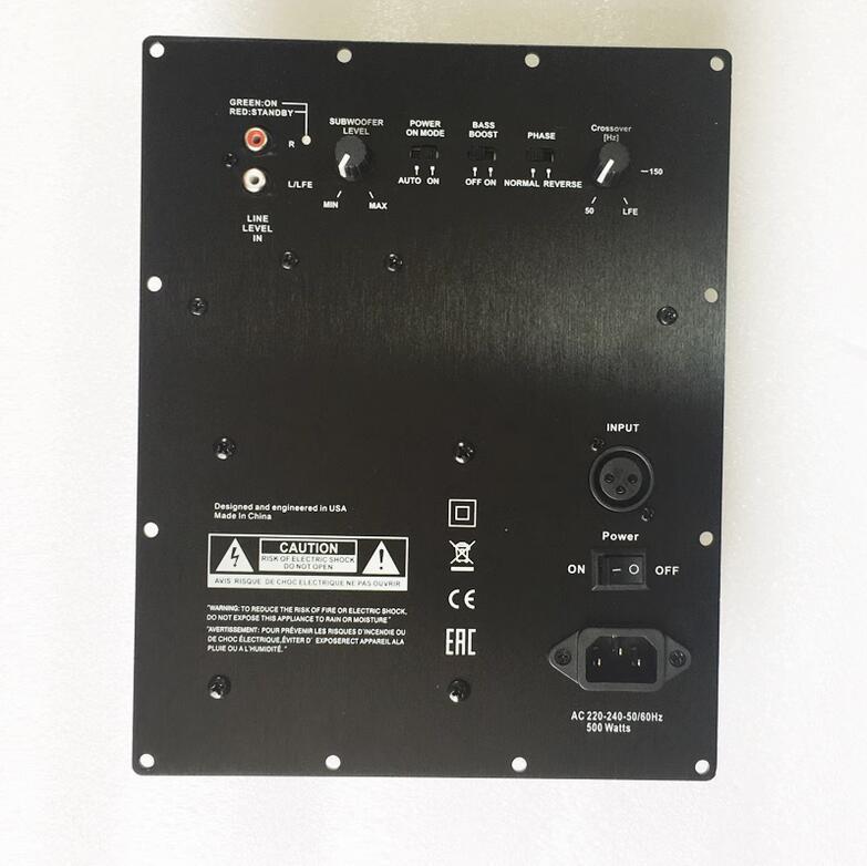 200W Class D high-power output amplifier board 10 inch/12 inch active subwoofer