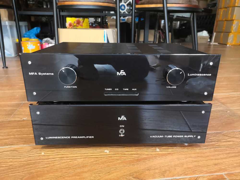 1 Set Mfa preamplifier split chassis 10mm thick acrylic panel power amplifier box + power supply box with parts