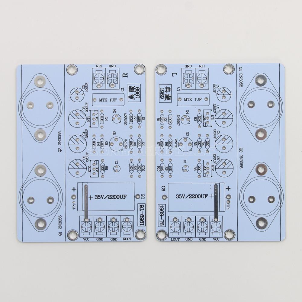 1 Pair Classic Hood 1969 Audio Amplifier Board PCB Two Channel HiFi Class A Power Amp