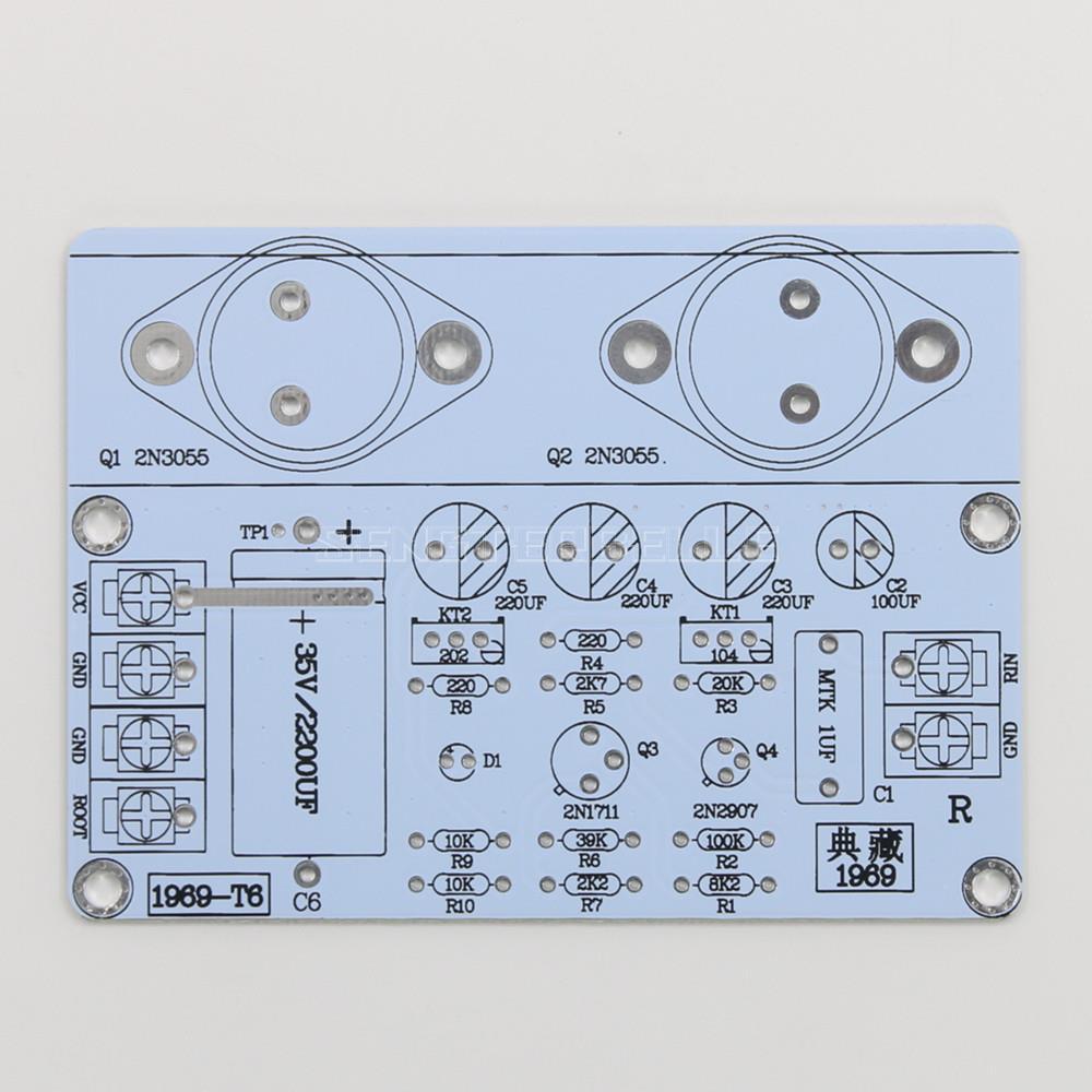 1 Pair Classic Hood 1969 Audio Amplifier Board PCB Two Channel HiFi Class A Power Amp
