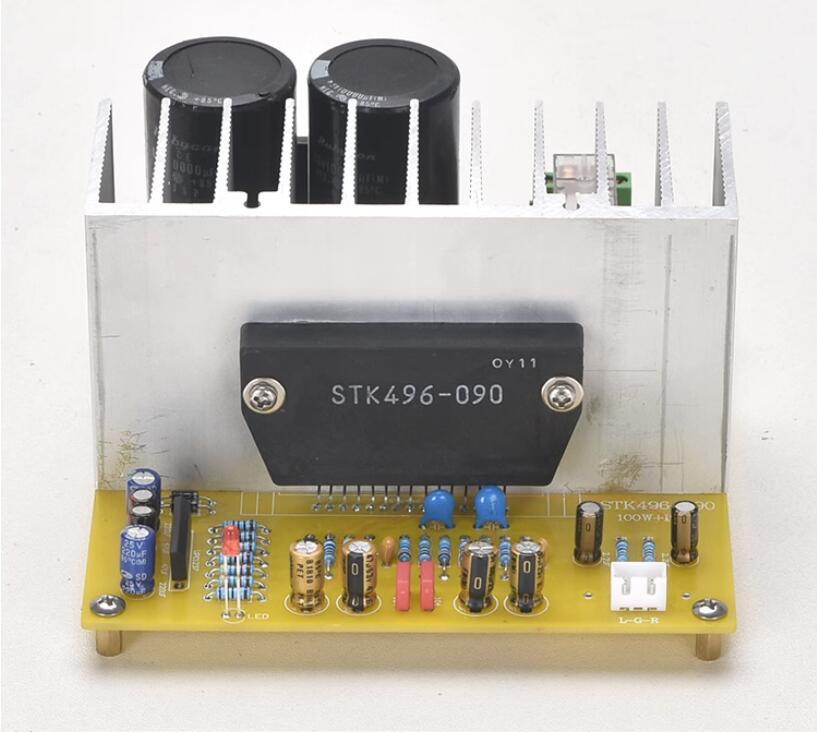Finished STK High Power STK496-090 HIFI stereo 2X100W Low Distortion Power Amplifier Board