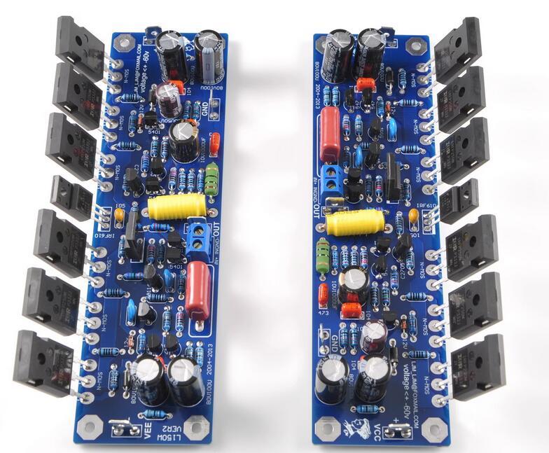 Dual Channel CLASS AB L150W FET HIFI stereo Power Amplifier Board IRFP240*6