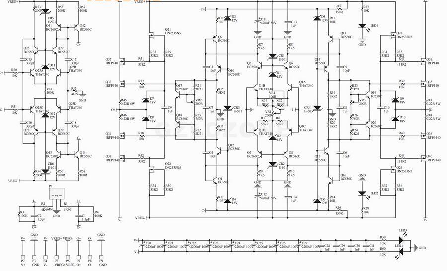 Dual channel HI-END B24 fully balanced pure Class A HIFI power amplifier high power home audio amp 60W*2/8 Ω 90W*2/4 Ω