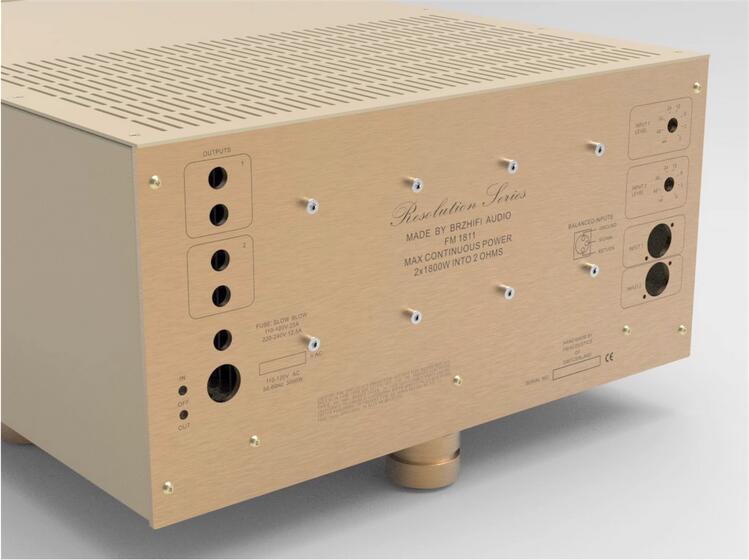 Reference FM Acoustics FM1811 Golden All-Aluminum Power Amplifier Chassis Preamp Case DIY HiFi Box