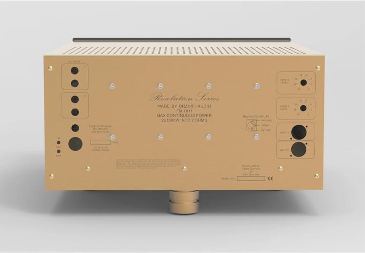 Reference FM Acoustics FM1811 Golden All-Aluminum Power Amplifier Chassis Preamp Case DIY HiFi Box