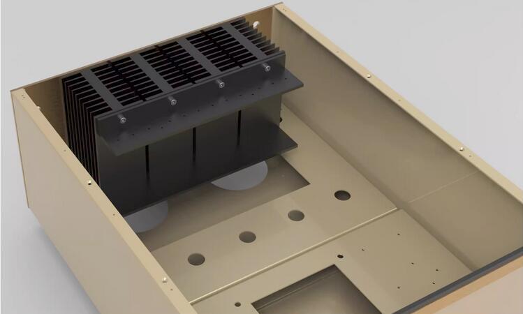 Reference FM Acoustics FM1811 Golden All-Aluminum Power Amplifier Chassis Preamp Case DIY HiFi Box