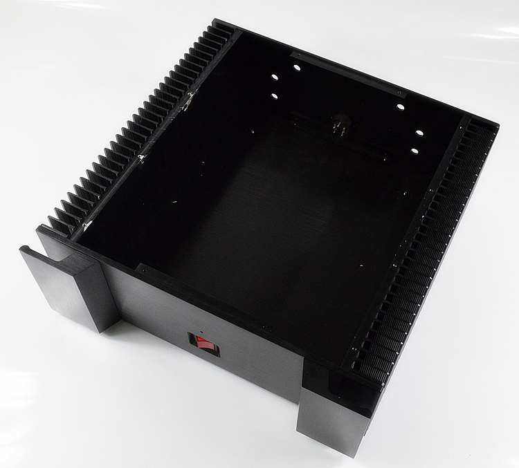 WA129 Aluminum Power Amplifier Chassis Class A AMP Case DIY Luxury Shell Housing with heatsink
